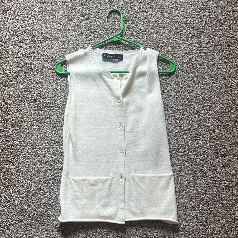 Lioness Cream Button-Up Sweater